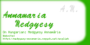 annamaria medgyesy business card